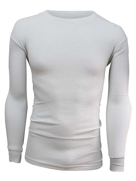 Mens White Thermal Long Sleeve Top at Celeste Fillmore blog
