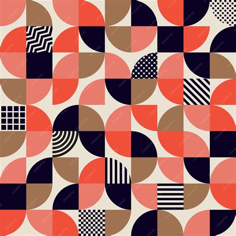 Premium Vector | Modern geometric pattern bauhaus grid background