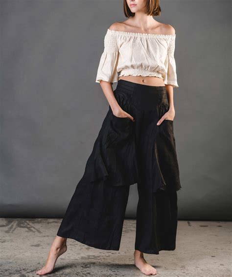 Amber Pants - Black Linen Pants - Women's Pants – Claude Tulum