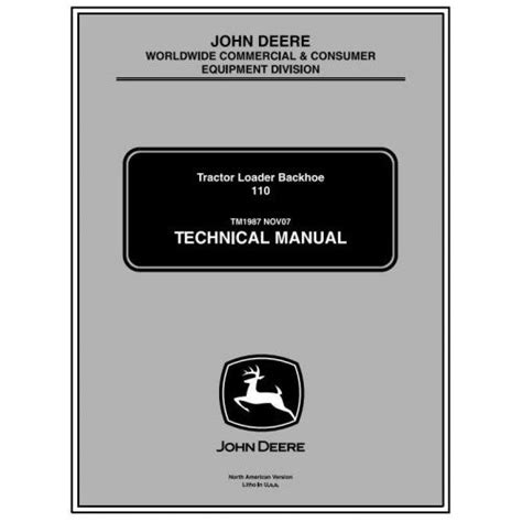 John Deere 110 Backhoe Loader Tractors Pdf Diagnostic and Technical Se