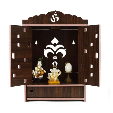 Buy DRIXTY Temple Engineered Wooden Temple for Home Indian Art Work ...