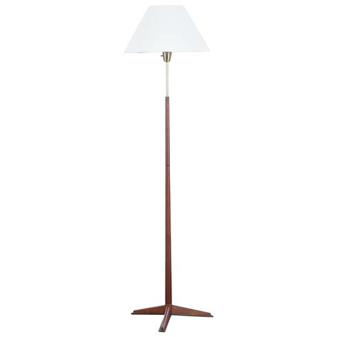 Mid Century Modern Danish Style Teak Wood Floor Lamp at 1stDibs