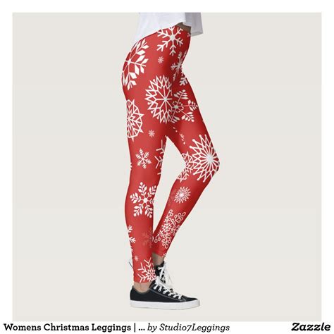 Womens Christmas Leggings | Dancing Snowflakes | Womens christmas ...