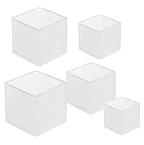 5Pcs/Set Cube Paperweight Silicone Mold for Polymer Clay Crafting, Soap ...
