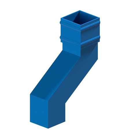 Traditional Square 76.2mm Pipe offset 150mm projection, 135º cw cast ...