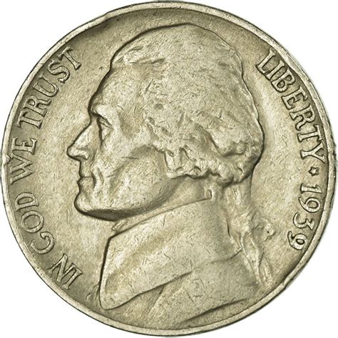 Five Cents 1939 Jefferson Nickel, Coin from United States - Online Coin ...