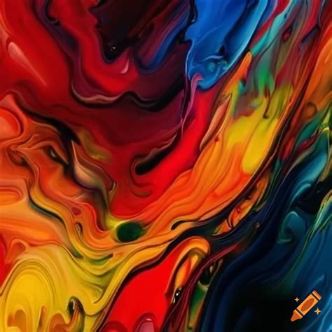 Vibrant and colorful abstract painting