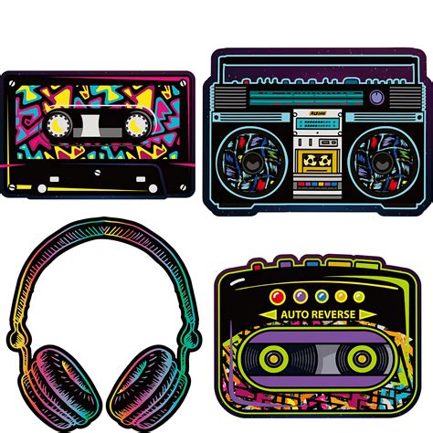 Buy 80's Party Decorations, 80's Cutouts Large Cassette Player Cutouts ...