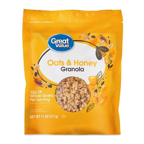 Brandclub - Great Value Oats & Honey Granola, 11 oz
