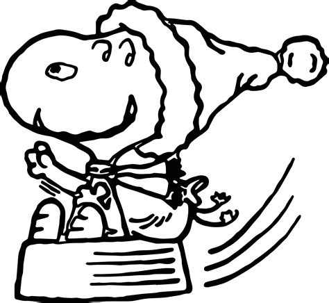 Collection of Snoopy Christmas Coloring Pages - Free Printable