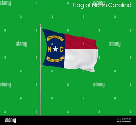 High detailed flag of North Carolina. North Carolina state flag ...