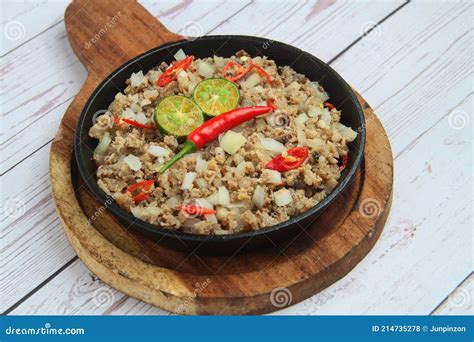 Reshly Cooked Filipino Food Called Pork Sisig Stock Photo - Image of ...