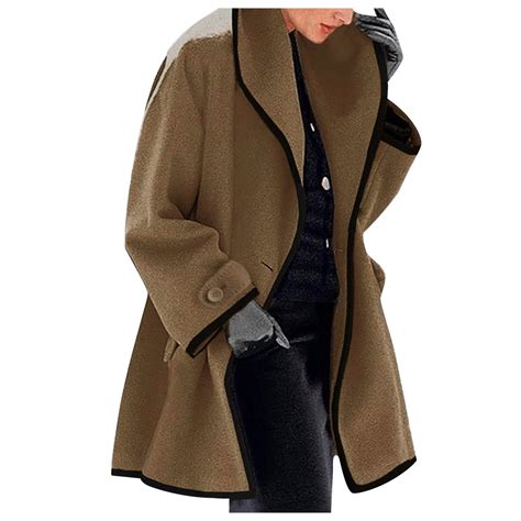 Cathalem Adult Coat Female Coats Womens Tall Jacket Coat Long Warm Slim ...