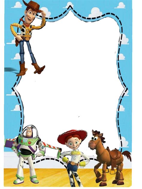 Pin de sundry leon en portada cuaderno | Invitaciones de toy story ...