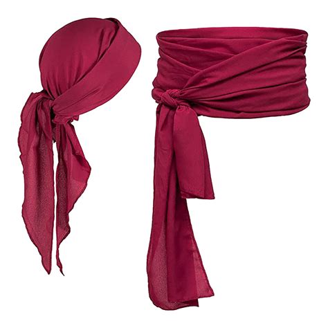 Polyester Head Scarf and Belt Accessories for Men and Women Appropriate ...