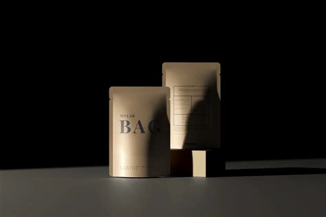 Front Vision of Mylar Bags Mockup Free Download | Resource Boy