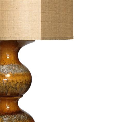 Pair of Ceramic Floor lamps with New Hexagonal Lampshade by Rene Houben ...