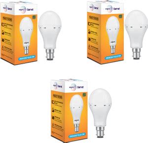Wipro 15W Rechargeable LED Bulb (Pack of 3) with backup of upto 4 hrs ...