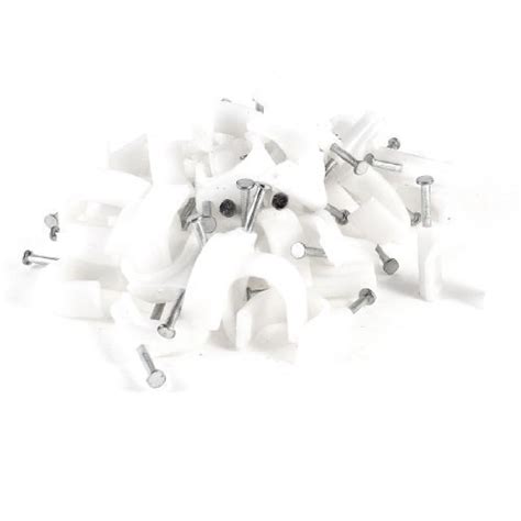 Alcoa Prime50 Pcs 21mm Diameter Electric Cable White Plastic Circle ...