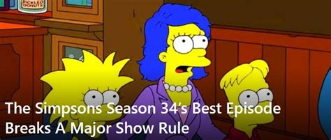 Everyone is saying that a certain episode of season 34 of The Simpsons ...