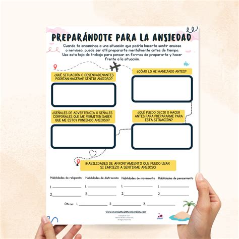 Preparing For Anxiety Worksheet (Spanish Version) – Mental Health ...