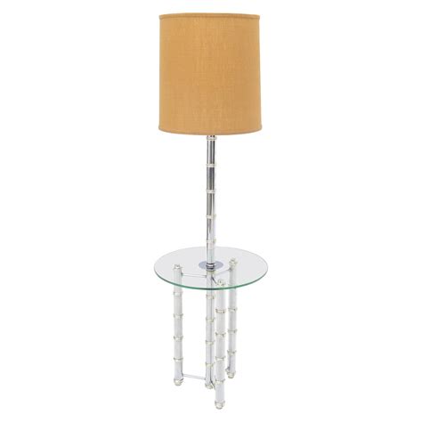 Chrome Dome Floor Lamp with End Table at 1stDibs | chrome dome lamp ...