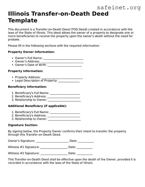 Free Illinois Transfer-on-Death Deed PDF Template ≡ SafeInet