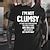 Men's Letter Graphic Prints I'M NOT CLUMSY T Shirt Casual Style 100% ...