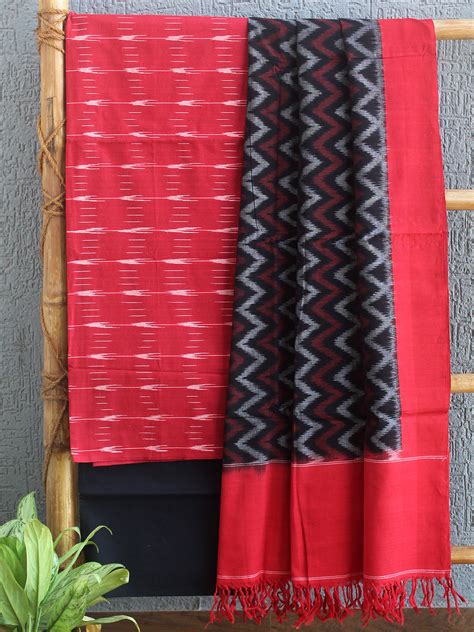 Pochampally Ikkat Handloom Cotton Dress Material – Weaves of Tradition