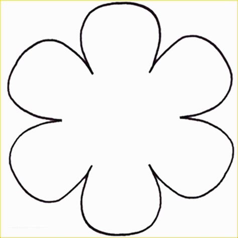 5 Petal Flower Template Free Printable