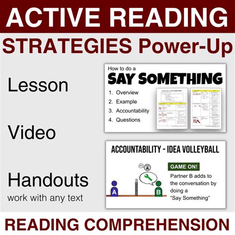 Active Reading Strategies Lesson – Power Up Tool Kit - Reading ...