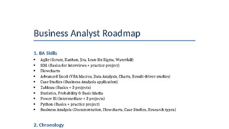 BA Roadmap: Essential Skills for Business Analysts - Studocu