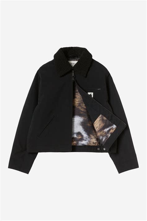 Carhartt WIP W' Newkirk Jacket, Black / Wild Dog Print | Tienda oficial en Línea