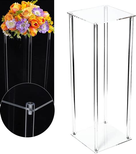 Buy Gdrasuya10 3pcs Acrylic Vases Flowers Vase Column Stand, Wedding ...