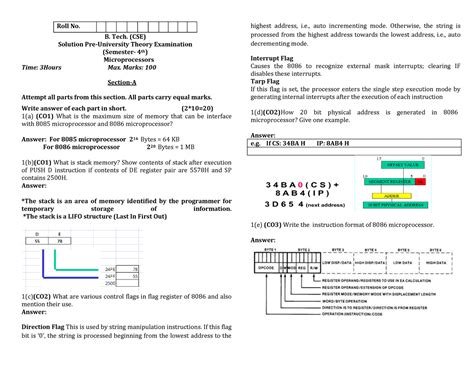 Sample Solution Microprocessor Question paper - B.tech - AKTU - Studocu