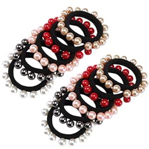Buy Saavi Beauty Products Premium Pearl Rubber Bands for Women and ...