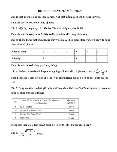 ĐỀ CƯƠNG THI OLYMPIC KHCB: TOÁN, VẬT LÝ, HÓA HỌC, LỊCH SỬ, PHÁP LUẬT ...