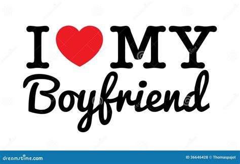 I Love My Boyfriend stock vector. Illustration of heart - 36646428