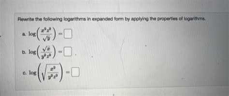 Writing Logarithms in Expanded Form 的图像结果