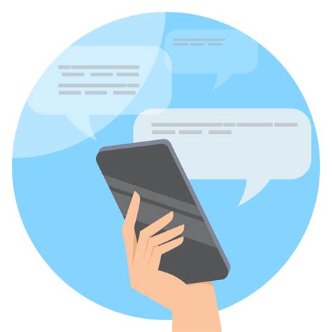 Person sending text messages on smartphone. Phone in right hand ...