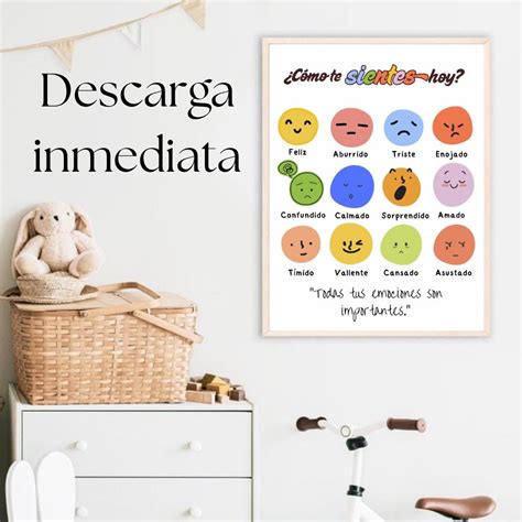 Emotions Poster for Children in Spanish | How Are You Feeling Today ...