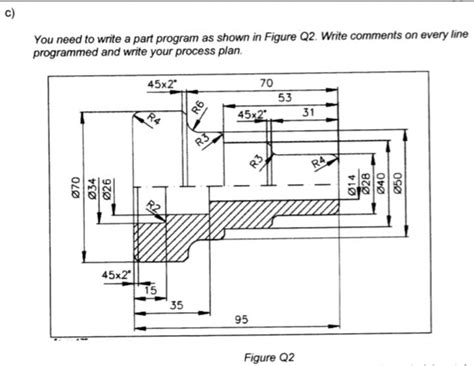 Solved Write a part program for the figure shown using | Chegg.com