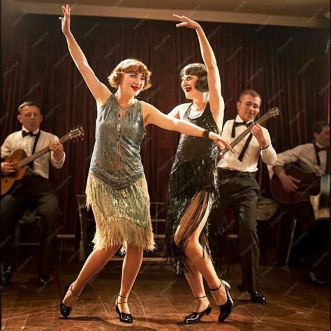 Premium Photo | Sophisticated flappers dancing at a 1920s jazz club