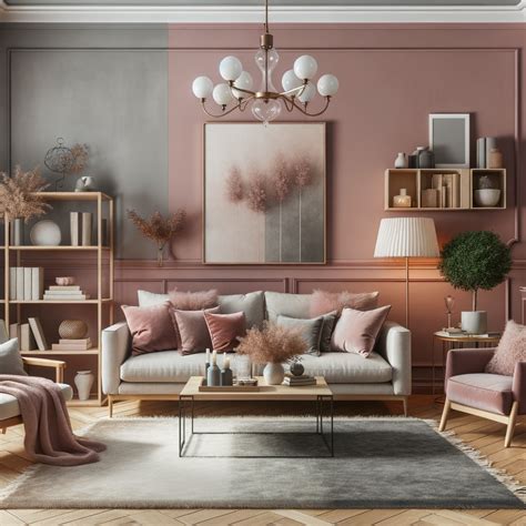 13 Blushing Pink and Dapper Gray Living Room Decor Ideas - DreamyHomeStyle