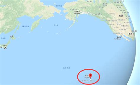 夏威夷和珍珠港在地图上的什么地方？_百度知道