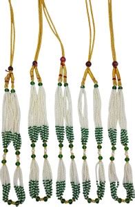 Indian Petals ABS Bead Dori Mala For Photo Frame, God, Decor, Fashion ...