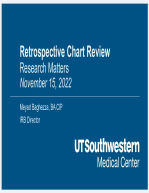 Fillable Online The retrospective chart review: important ...
