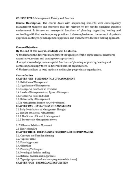 Image result for Management Development Course Outline