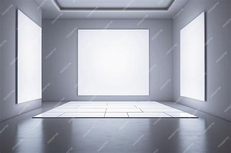 Premium Photo | Modern Art Room with Reactive LED Floor Panels Mockup