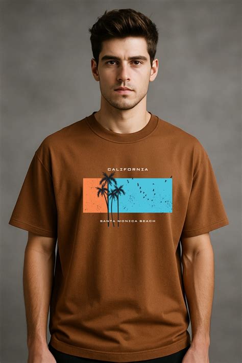 Santa Monica California Printed Oversize T-Shirt – Fafo Store